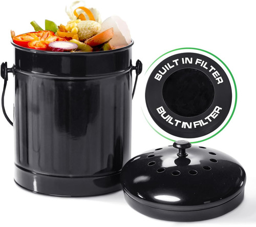 Countertop compost bin kitchen - bin,
