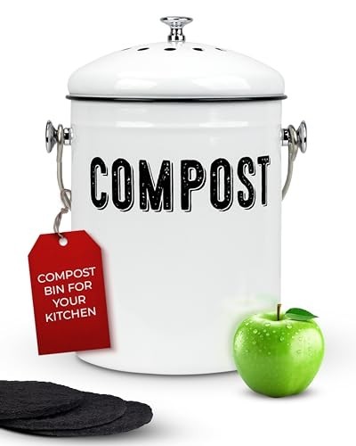 Gallon compost bin white - 1.3,