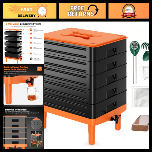 Tray worm compost - 5-tray, 26.5