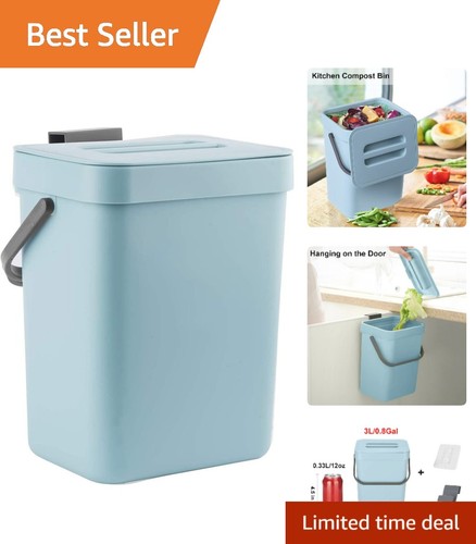 Blue compact compost bin - -, 0.8