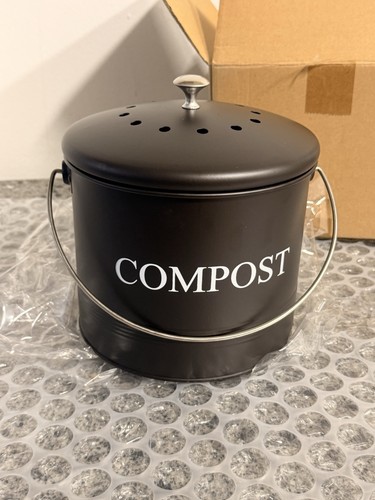 Compost bin with lid handle - compost,